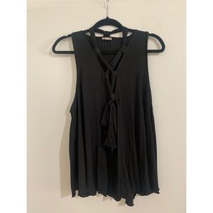 Free People Crisscross Flowy Black Tank